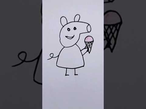 Peppa pig drawing | easy Peppa pig drawing for kids