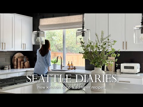 (ENG CC) Summer Seattle Diaries l New Kitchen Deco & Easy Healthy Recipes 💙 Korean Cooking VLOG