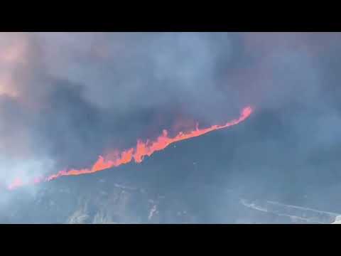 Forest fire in San Bernardino County, California, USA. September 29, 2024.