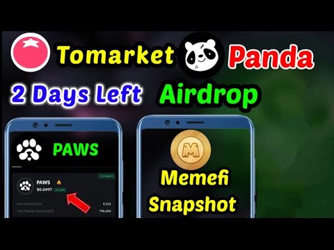 Tomarket 🍅 $TOMA Token Stake ｜ PAWS & PANDA ｜Paws & Panda Airdrop ｜ Memefi Airdrop ｜Tomarket Airdrop