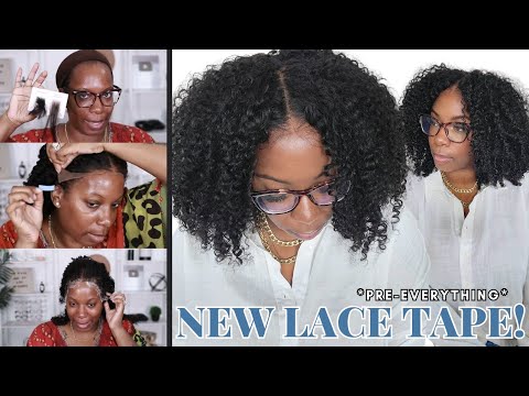 The Wig SUPREME No Cutting No Bleach NEW LACE TAPE Kinky Curly Natural Wig Install BeautyForeverHair