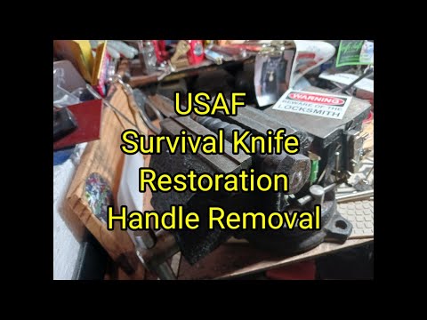 (1606) USAF Survival Knife Restoration Handle Removal