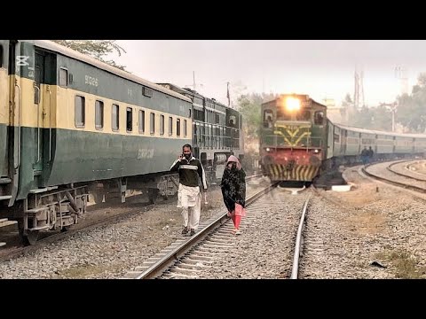 Pakistan Railways Express Trains Passing