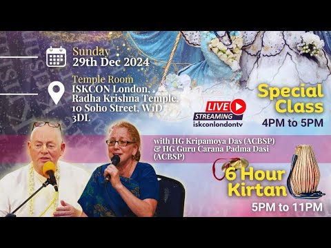 Special Sunday Feast Talk with HG Kripamoya Das Prabhu - 29th December 2024