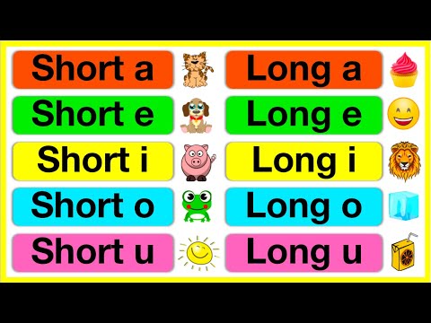 Vowel in English 🤔 A E I O U | Short & Long vowel sounds | Learn with examples