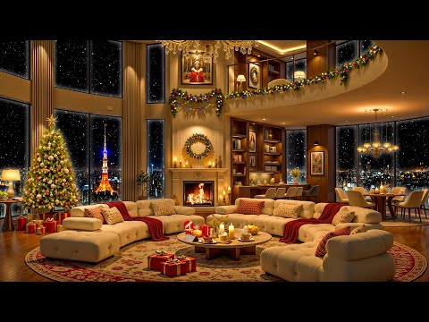 Luxury Apartment Ambience in Tokyo 🎄 Christmas Jazz 2025 🎷Elegant Jazz Saxophone for Sleep & Relax