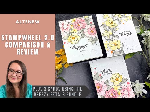 Altenew Stampwheel 2.0 + 3 Breezy Petals Cards