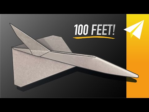 EPIC Jet Paper Airplane Flies OVER 100 FEET! How to Make F-41 Silk Shark