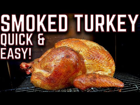 EASIEST WAY TO SMOKE A TURKEY ON PELLET SMOKER! PIT BOSS VERTICAL - AMAZING SMOKED TURKEY RECIPE