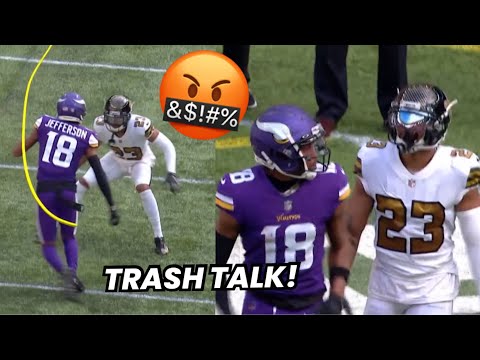 Justin Jefferson Vs Marshon Lattimore 🤬 ‘HEATED’ (WR Vs DB) Vikings Vs Saints 2022 highlights