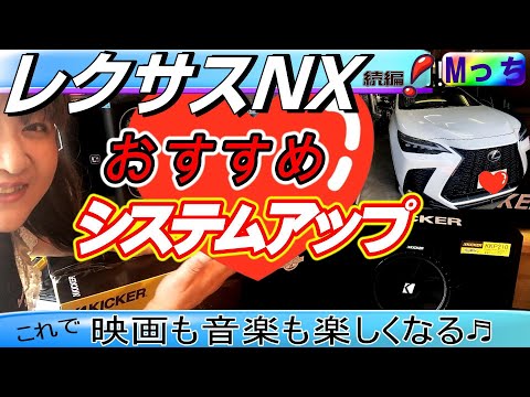 レクサスNXスピーカー交換【続編】システムアップ★KICKERのウーハーをプラスしたら音がパワーアップしてドライブがもっと楽しくなります！