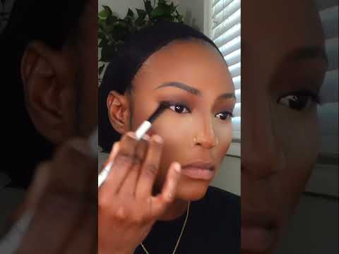 HOWTO LOOK GOOD WITHOUT FALSE EYELASHES TUTORIAL FOR BEGINNERS #makeuptutorial #darkskin #brownskin