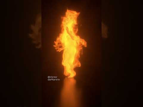 Fire Simulation dancing dude (Coming in Hot)