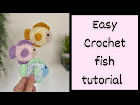 How to Crochet Fish🐟 Keychain｜Crochet Tutorial｜Step by Step｜Keychain Crochet Pattern