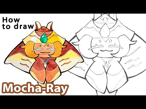 How to draw Mocha-Ray from Cookie Run Ovenbreak