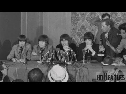 The Beatles hold press conference upon arrival [Warwick Hotel, New York, United States]