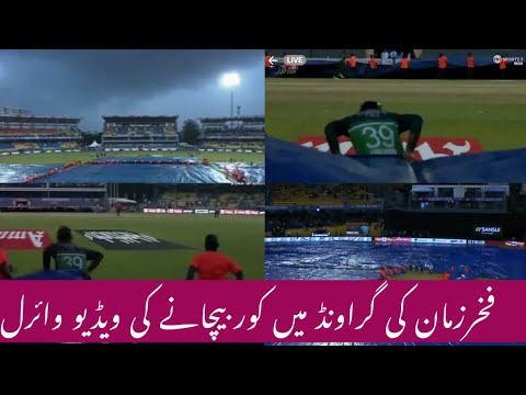 Fakhar Zaman Helped Ground Staff in Couring Ground video viral |sports world