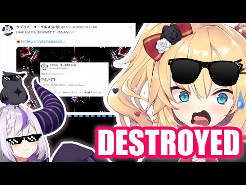 Haachama Just Got Destroyed In Rap Battle vs Laplus 【Hololive English Sub】