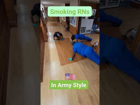 Smoking nurses in Army Style #army #veterans #rns #smoking #pushups #atwork #armystrong #usa