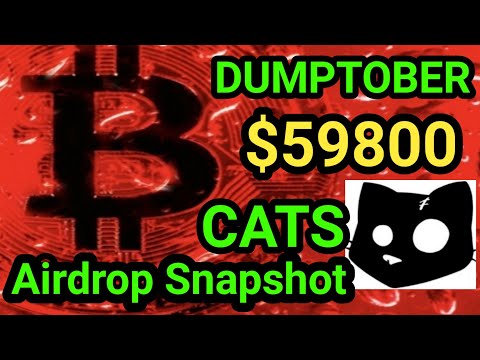 CATS  Airdrop Snapshot || W Coin Airdrop Snapshot || BTC Downtrend $59800 || CATS Withdrawal