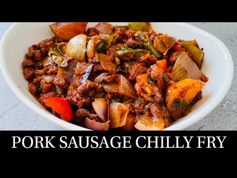 Goan Pork Sausage Chilly Fry Recipe | Goan Sausage Chili Fry| Pork Recipe| Goan Recipes- By Natasha