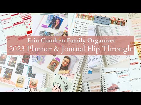 Erin Condren Family Organizer | 2023 Flip Through | My Main Monthly Planner & Journal