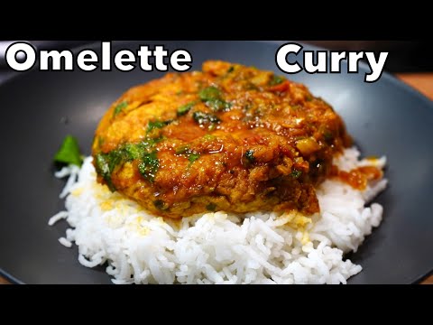 JUICY FLUFFY Masala Egg Omelette Curry (EASY QUICK & DELICIOUS)