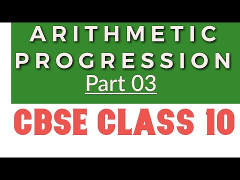 CBSE MATHS 10 ARITHMETIC PROGRESSION -03