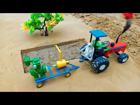 diy how to make water pump using mini diesel engine | diy tractor making plough machine