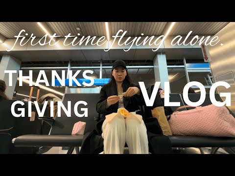 HELAINE at HARVARD ep 5 | thanksgiving break in chicago, first time flying alone, yummy food 🦃