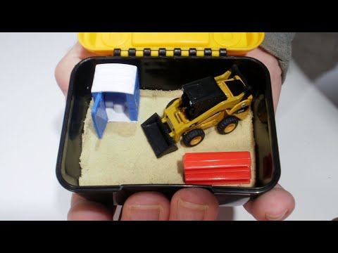 A Tiny Construction Site in a Box - Diecast Masters CAT Micro Metal Sand Playbox Kits Review