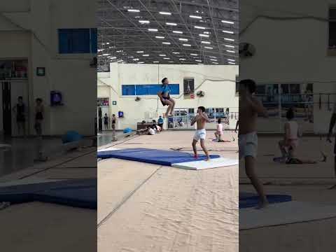 Gymnast arpit |complete double back Salto#basic #gymnatics #learning #basicflips #shorts #viralshort