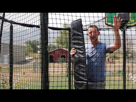 DoubleBounce 14' Trampoline- Assembly, Part 7:  Arena Pads for Poles