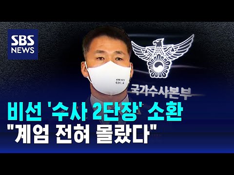 비선 '수사 2단장' 소환…"계엄 전혀 몰랐다" / SBS