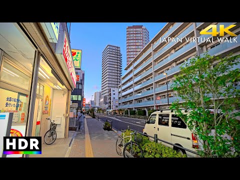 Japan - Eastern Tokyo Sunset Walk • 4K HDR