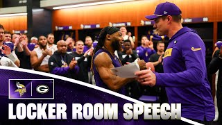 Kevin O’Connell’s Locker Room Speech After Minnesota Vikings Win Over Green Bay Packers