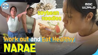 [ENG] Narae works out and makes healthy soybean noodles on summer vacation #PARKNARAE #NARAE