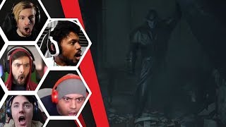 Let's Players Reaction To Their First Encounter With The Tyrant/Mr X | Resident Evil 2 Remake