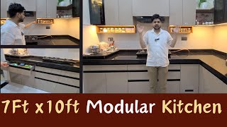 Modular Kitchen Tour Video 2024 I 7 Ft x 10 Ft Kitchen Designing Ideas I Low Cost Modular Kitchen