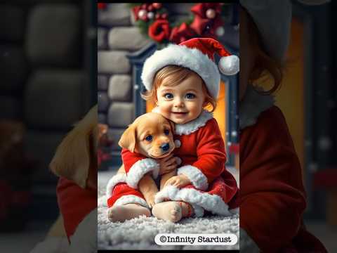 🐶Cute little girl with her best friend สาวน้อยกับสุนัขแสนรัก#cutebaby,#cuteanimal,#christmasbaby,