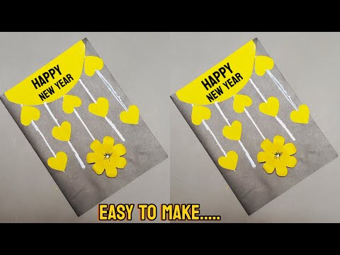 DIY Happy New Year Greeting Card | Happy New Year Card Making | New Year 2025 Card | Handmade Cards