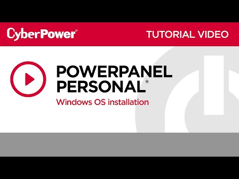 CyberPower PowerPanel Personal Windows OS Installation Tutorial Video