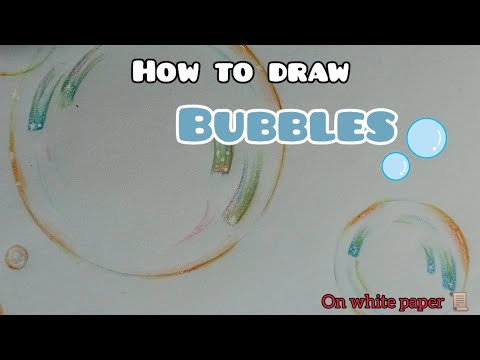 how to draw bubbles on white paper(tutorial)📜💕🫂#draw #bubble #bubbles #art #color pencil