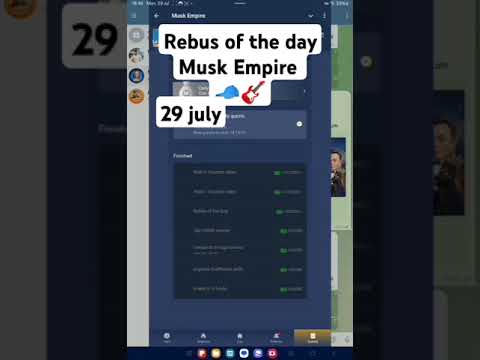 Rebus of the day in Musk Empire 29 July Musk empire Coin #muskempire #elonmusk #bitcoin #rebuspuzzle