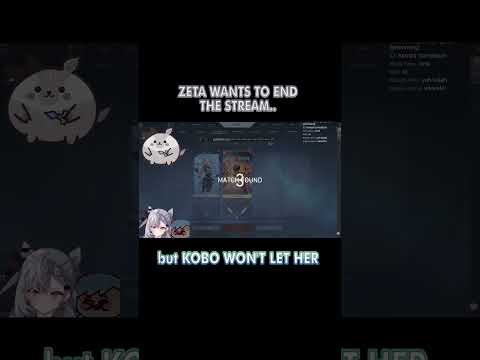 Kobo prevented Zeta=chan to end the livestream  [ Hololive Clips English Sub Vertical Video ]