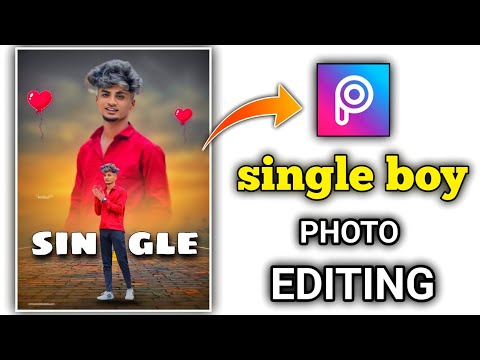 Single boy photo editing in 2022 in telugu single attitude photo in PicsArt in telugu in mobile