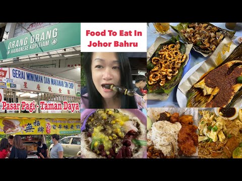 Food To Eat In Johor Bahru I BBQ Seafood I Pasar Pagi l Hainenese Kopitiam I Travel Vlog