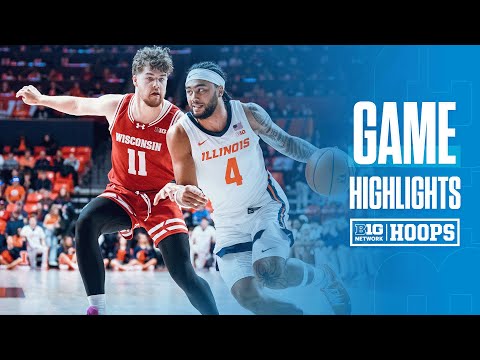 Wisconsin at Illinois | Highlights | Big Ten Men's Basketball | 12/10/2024