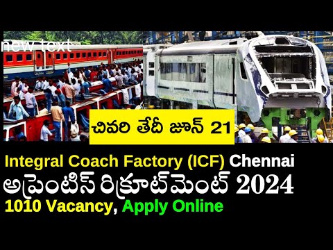 ICF Chennai Apprentice Recruitment 2024, 1010 Vacancy | Latest Job Recruitment #icfrecruitment