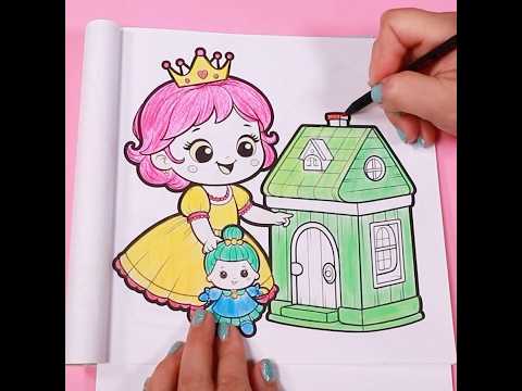 Little Princess, Little Doll & Doll House - Coloring Fun, With Nursery Rhyme "Bring Back My Bonnie"